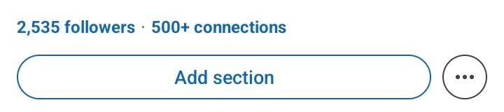 LinkedIn 2,535 followers after